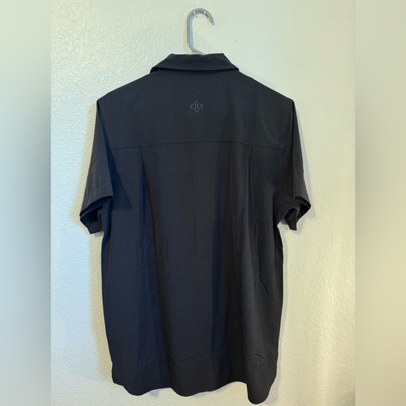 Burlebo NWT Performance Button Up Medium Heather Black - Picture 4 of 5